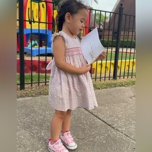 Floral Pink Kids Casual Dress | Boutique Dress |EUC